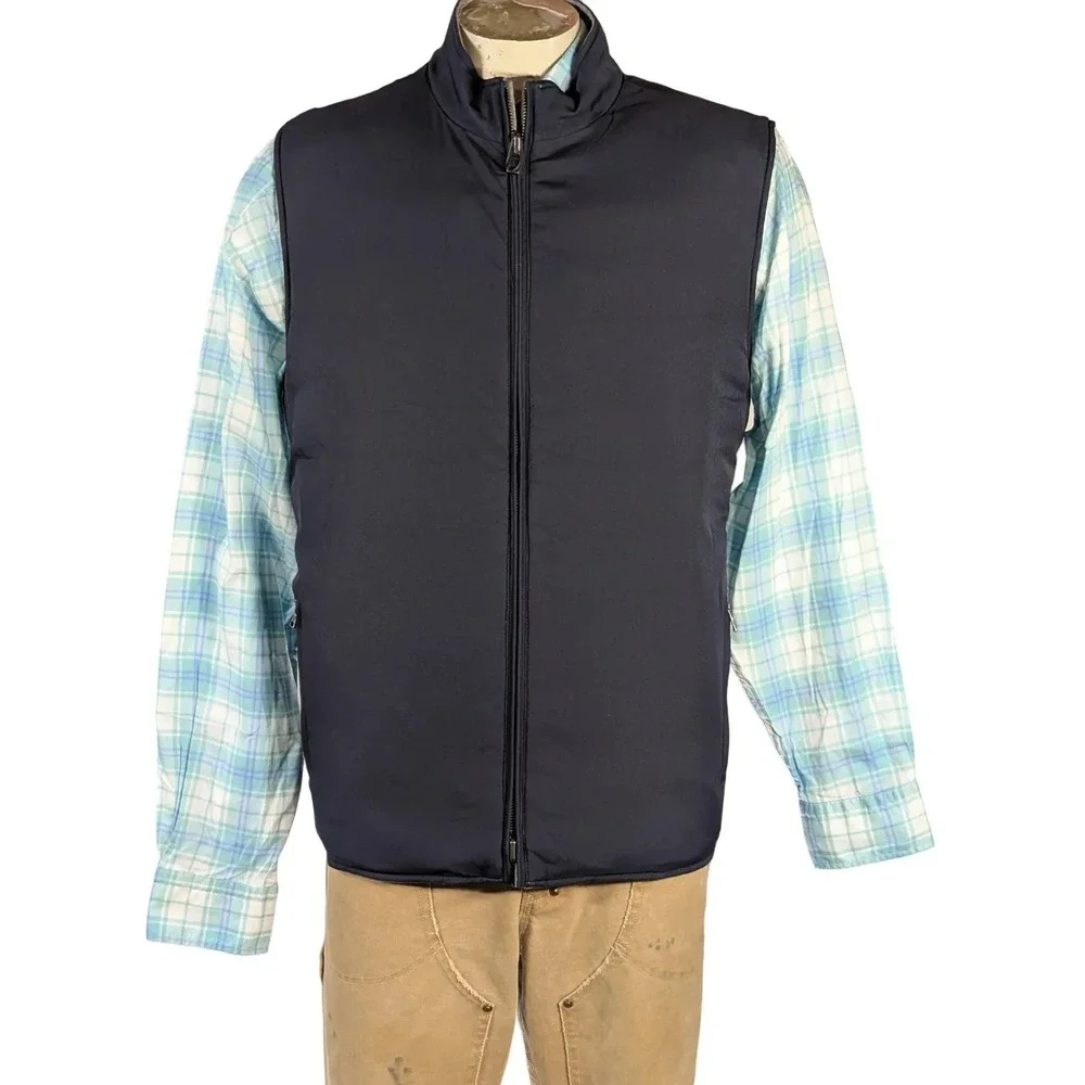 Peter Millar Crown Gray Wool Nylon Quilted Puffer Vest Jacket Sz XL NWT $595 - Picture 2 of 8